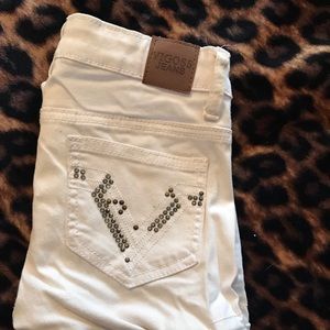 Girls size 10 skinny white cargo pants
